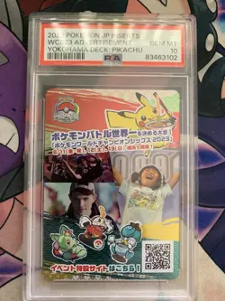 PSA 10 WCS23 Pokemon Yokohama Japan 2023 World Championship Holo Deck Insert - Image 1