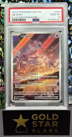 PSA 10 Pokemon Mesprit Surging Sparks Illustration Rare #204 - Image 1