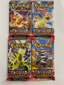Lot Of 4 - Pokemon Scarlet & Violet Obsidian Flames Booster Pack #5 - Image 1