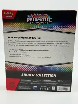 Pokemon TCG Scarlet & Violet Prismatic Evolutions Binder Collection Box Sealed - Image 2