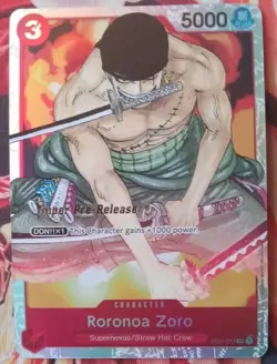 Roronoa Zoro ST01-013 Super Pre-Release Starter Deck 1: Straw Hat Crew Foil - Image 1