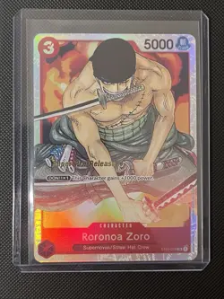 Roronoa Zoro ST01-013 Super Pre-Release Starter Deck 1: Straw Hat Crew Foil - Image 1