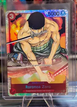 Roronoa Zoro ST01-013 Super Pre-Release Starter Deck 1: Straw Hat Crew Foil NM - Image 1