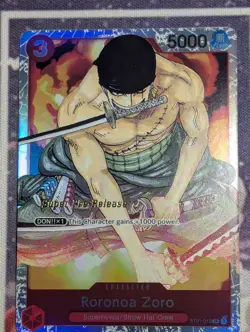Roronoa Zoro ST01-013 Super Pre-Release Starter Deck 1: Straw Hat Crew Foil NM - Image 2