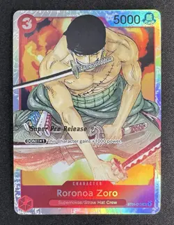 Roronoa Zoro ST01-013 Super Pre-Release Starter Deck 1: Straw Hat Crew Foil NM - Image 1