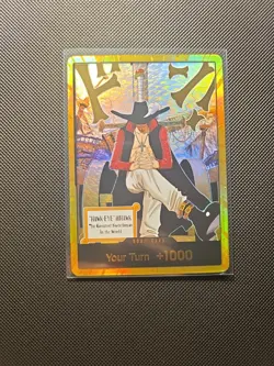 One Piece Don!! Card (Dracula Mihawk, Gold) The Azure Sea's Seven - Image 2