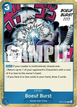 NM-Mint, English One Piece Boeuf Burst - OP12-060 - R - Foil Legacy of the Maste - Image 1