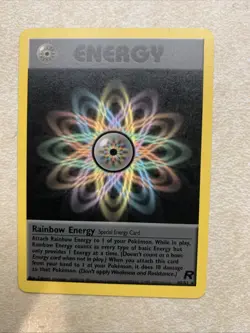 Vintage Pokemon TCG - Team Rocket Rainbow Energy 80/82 Non Holo Rare - 2000 - NM - Image 1