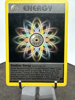 Vintage Pokemon TCG - Team Rocket Rainbow Energy 80/82 Non Holo Rare - 2000 - Image 3