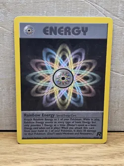 Rainbow Energy 80/82 Team Rocket Non-Holo Rare Pokemon Card TCG - Image 1