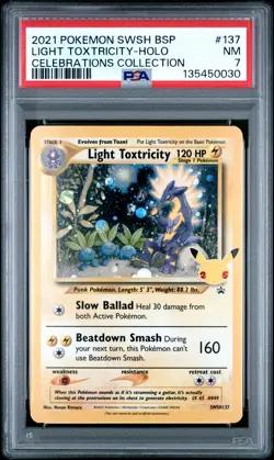 Light Toxtricity Holo SWSH137 Celebrations Collection Pokemon PSA 7 *030 - Image 1