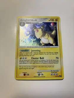 2008 Pokemon TCG POP Series 7 Ampharos Holo Rare 1/17 LP - Image 1