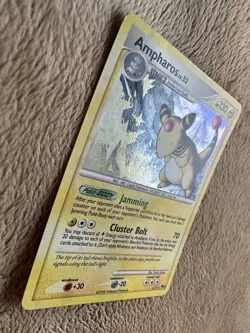 2008 Pokemon TCG POP Series 7 Ampharos Holo Rare 1/17 LP MP - Image 4