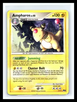 💥 Ampharos 1/17 - POP Series 7 Promo Holo Rare Pokemon TCG Card - Image 1