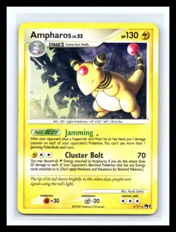 💥 Ampharos 1/17 - POP Series 7 Promo Holo Rare Pokemon TCG Card - Image 1
