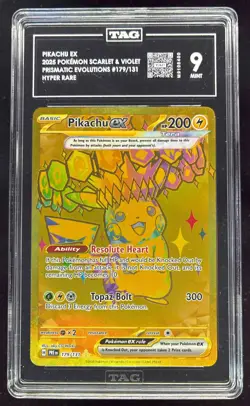 2025 Pokemon SV Prismatic Evolutions - PRE EN #179/131 Pikachu ex TAG 9 - Image 1
