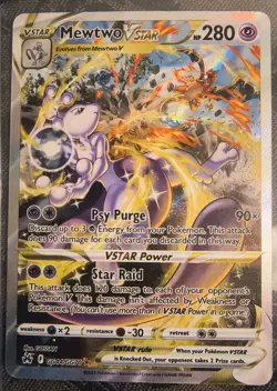 Pokemon Mewtwo VSTAR GG44/GG70 Crown Zenith Galarian Gallery Holo Ultra Rare NM - Image 1