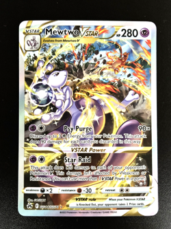 Mewtwo VSTAR Gg44/Gg70 Crown Zenith: Galarian Gallery Holo Rare VSTAR Pokemon NM - Image 1