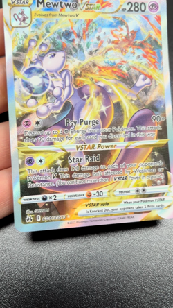 Mewtwo VSTAR Gg44/Gg70 Crown Zenith: Galarian Gallery Holo Rare VSTAR Pokemon NM - Image 2