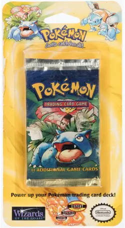1999 Pokemon Unlimited Base Set Venusaur Sealed Blister Booster Pack 33.58 grams - Image 1