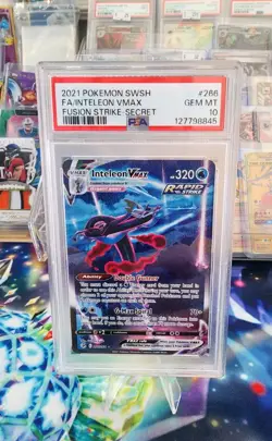 Pokemon TCG Fusion Strike Inteleon VMAX Alternate Art 266/264 Psa 10 - Image 1