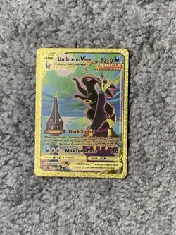 Umbreon VMax HP310 Dark Signal Rare Gold Accent Foil Fan Art Cards - Image 1