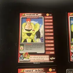 DBZ Dragon Ball Z CCG TCG Android 16 Level 1-3 + HT Unlimited Cell Saga Cards - Image 2