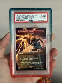 MTG Magic PSA 10 SLD Vivi's Thunder Magic Foil Secret Lair Final Fantasy 1871 - Image 1