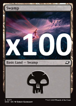 MTG 100x Swamp Basic Lands | MTG Basic Land Bundle - Image 1