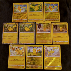 Pikachu Pokemon Card Lot 10 Holo Reverse Holo NM/LP Hidden Fates Go McDonalds - Image 2