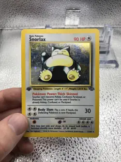 Pokemon Snorlax Jungle 1st Edition Holo Rare 90 HP English Card 11/64 1999 - Image 1