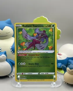 Radiant Tsareena (Miscut) Pokemon Silver Tempest ~ Full Art Holo 016/195 - Image 1