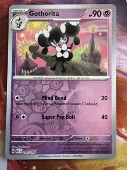 Pokemon TCG Gothorita SV02: Paldea Evolved 091/193 Reverse Holo Uncommon - Image 1