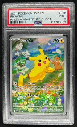 2023-25 Pokemon SV Black Star Promos SVP EN Pikachu #088 PSA 9 - Image 1