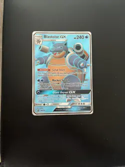 Pokemon TCG Blastoise Holo Rare GX Promo SM189 Sun & Moon - Image 1