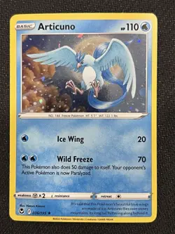 Articuno Cosmos HoloRare 036/195 Silver Tempest Pokemon TCG - Image 1