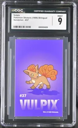 CGC 9 Vulpix 37 Sandylion 1999 Pokemon - Image 1