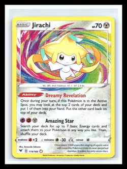 💥 Pokemon TCG Jirachi Vivid Voltage Holo 2020 119/185 Amazing Rare Holo Burst - Image 1