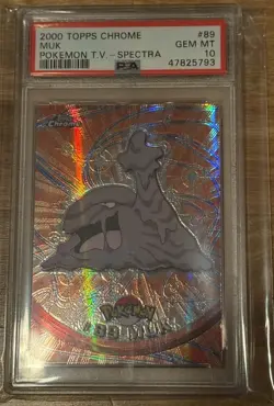 2000 Topps Chrome Pokemon Spectra Chrome #89 Muk; PSA 10 GEM MINT; RARE - Image 1