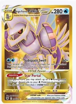 Origin Forme Palkia VSTAR 208/189 Astral Radiance Secret Rare Pokemon TCG Card - Image 1