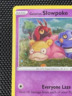Galarian Slowpoke SWSH126 HD Galaxy & Normal Swirl Pokemon Black Star Promo LP+ - Image 3