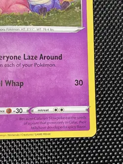 Galarian Slowpoke SWSH126 HD Galaxy & Normal Swirl Pokemon Black Star Promo LP+ - Image 5