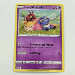 Pokemon Galarian Slowpoke SWSH126 HD Galaxy Swirl Black Star Promo Card 2021 - Image 1