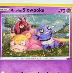 Pokemon Galarian Slowpoke SWSH126 HD Galaxy Swirl Black Star Promo Card 2021 - Image 2