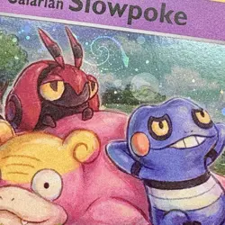 Pokemon Galarian Slowpoke SWSH126 HD Galaxy Swirl Black Star Promo Card 2021 - Image 3
