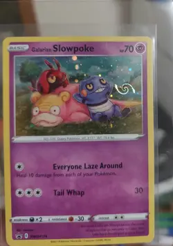 Galarian Slowpoke SWSH126 HD Galaxy Swirl Pokemon Black Star Promo - Image 1