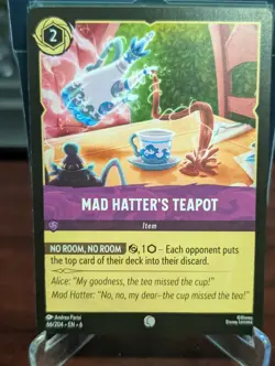 Mad Hatter’s Teapot 66/204 Disney Lorcana Azurite Sea TCG Non Foil NM - Image 1