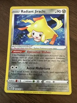 Pokemon Radiant Jirachi 120/195 Swsh12: Sword & Shield Silver Tempest Holo - Image 1