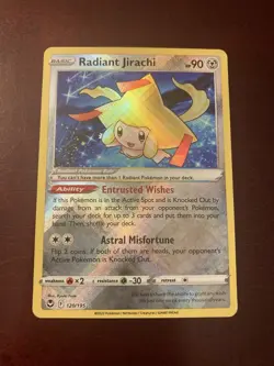 Radiant Jirachi 120/195 Swsh12: Sword & Shield Silver Tempest Holo Pokemon Card - Image 1