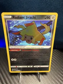 Radiant Jirachi 120/195 Swsh12 Sword & Shield Silver Tempest Holo Pokemon TCG NM - Image 1